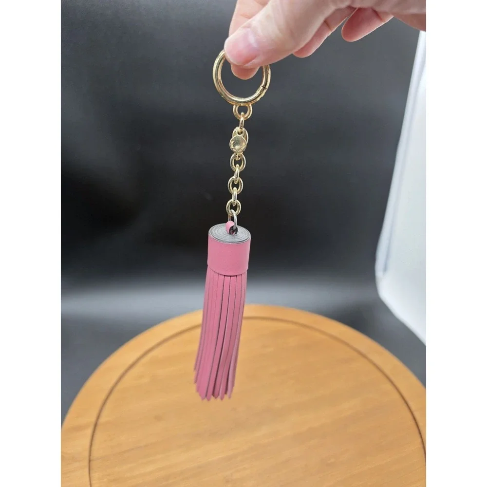 Michael‎ Kors Leather Tassel Pink And Gold Handbag Charm
